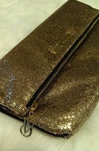 Victoria's Secret Gold Clutch